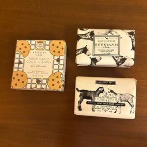 Beekman 1802 Goat Milk Soap Trio - Cookies & Milk, Vanilla, Pure